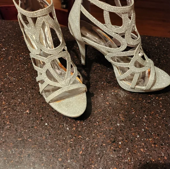 Report | Shoes | Silver Glitter Dress Sandals | Poshmark Report | Shoes | Silver Glitter Dress Sandals | Poshmark